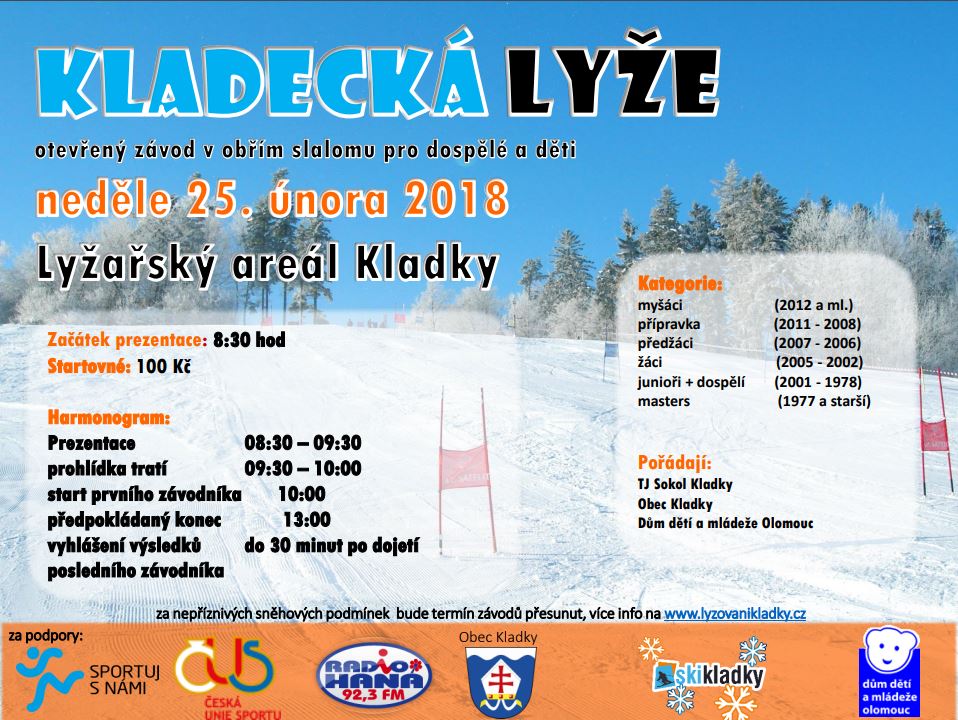 plakát kladecká lyže 2018